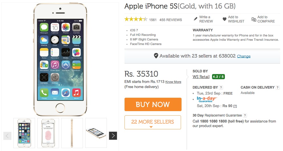 iPhone-5S-Flipkart