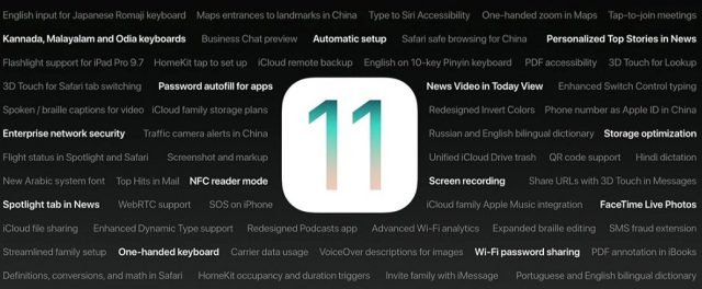 ios 11 features