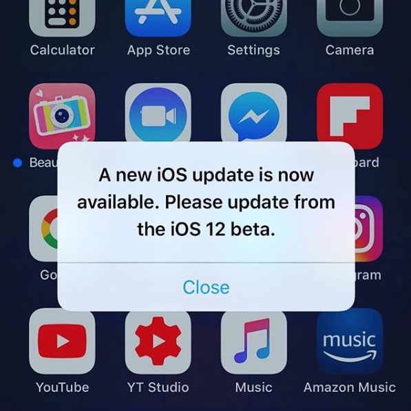 ios12 update error