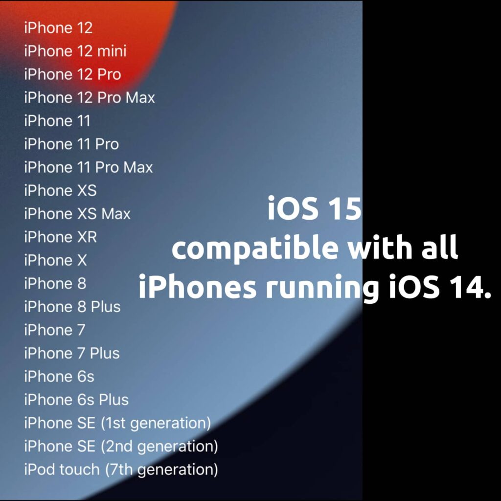 ios 15 compatibility list iphone