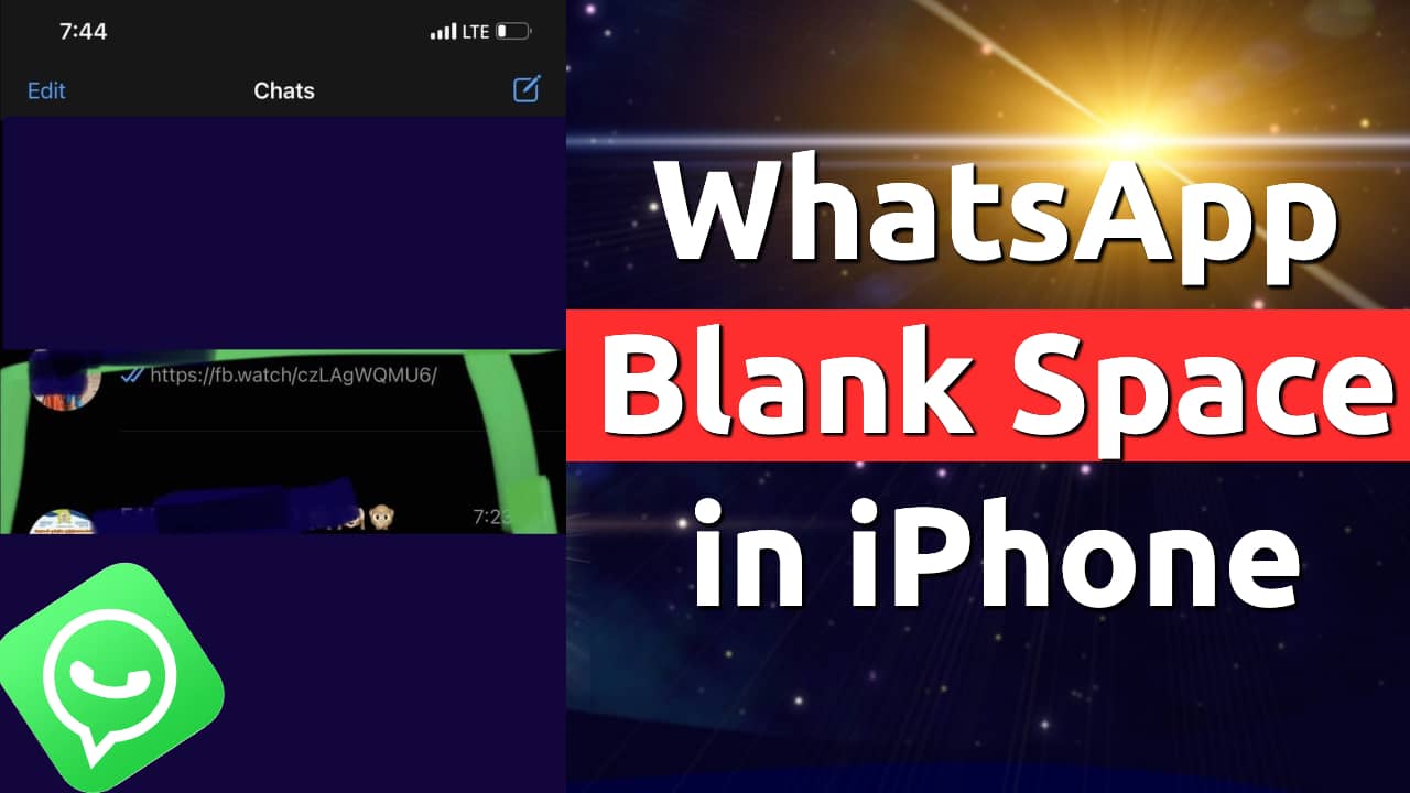 whatsapp blank space chats problem iphone