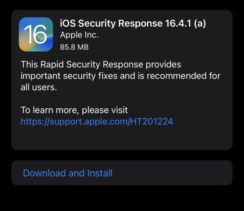iphone ios 16.4.1 update