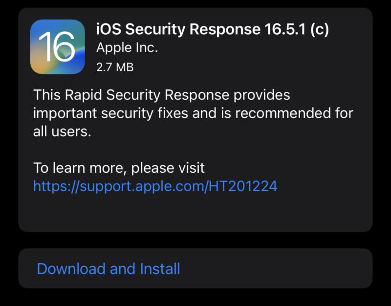 ios 16.5.1 c update iphone and ipad