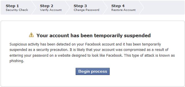 facebook account suspended