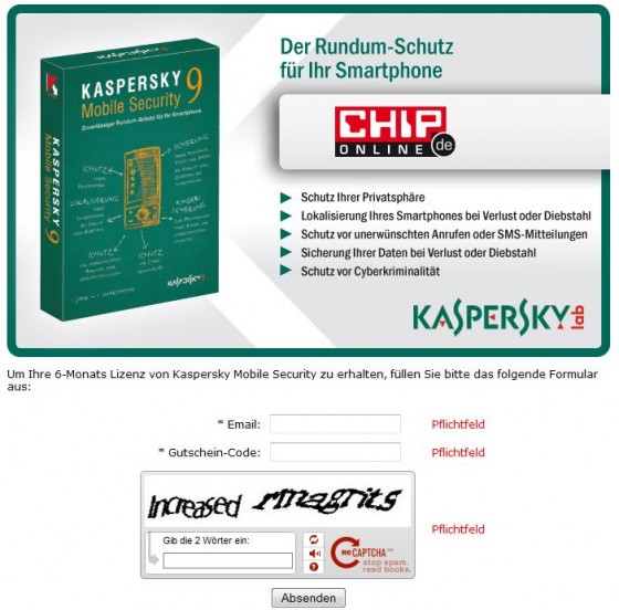 Kaspersky mobile security free License code