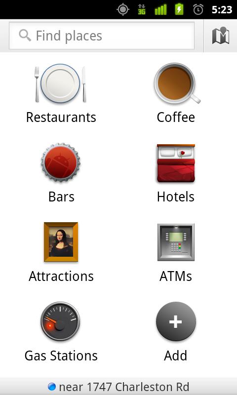 find places in google maps