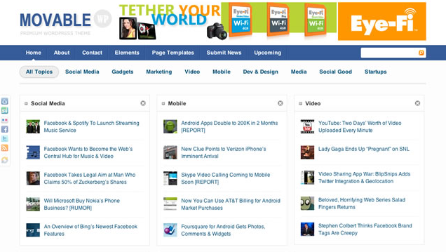Movable Wordpress Theme