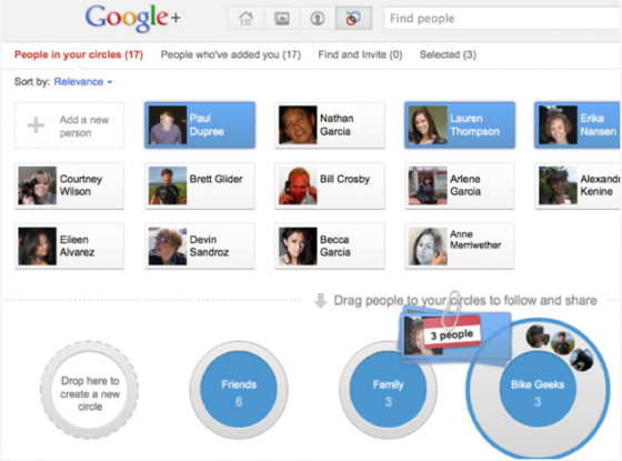 google plus circle