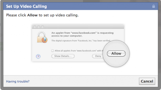 facebook video calling