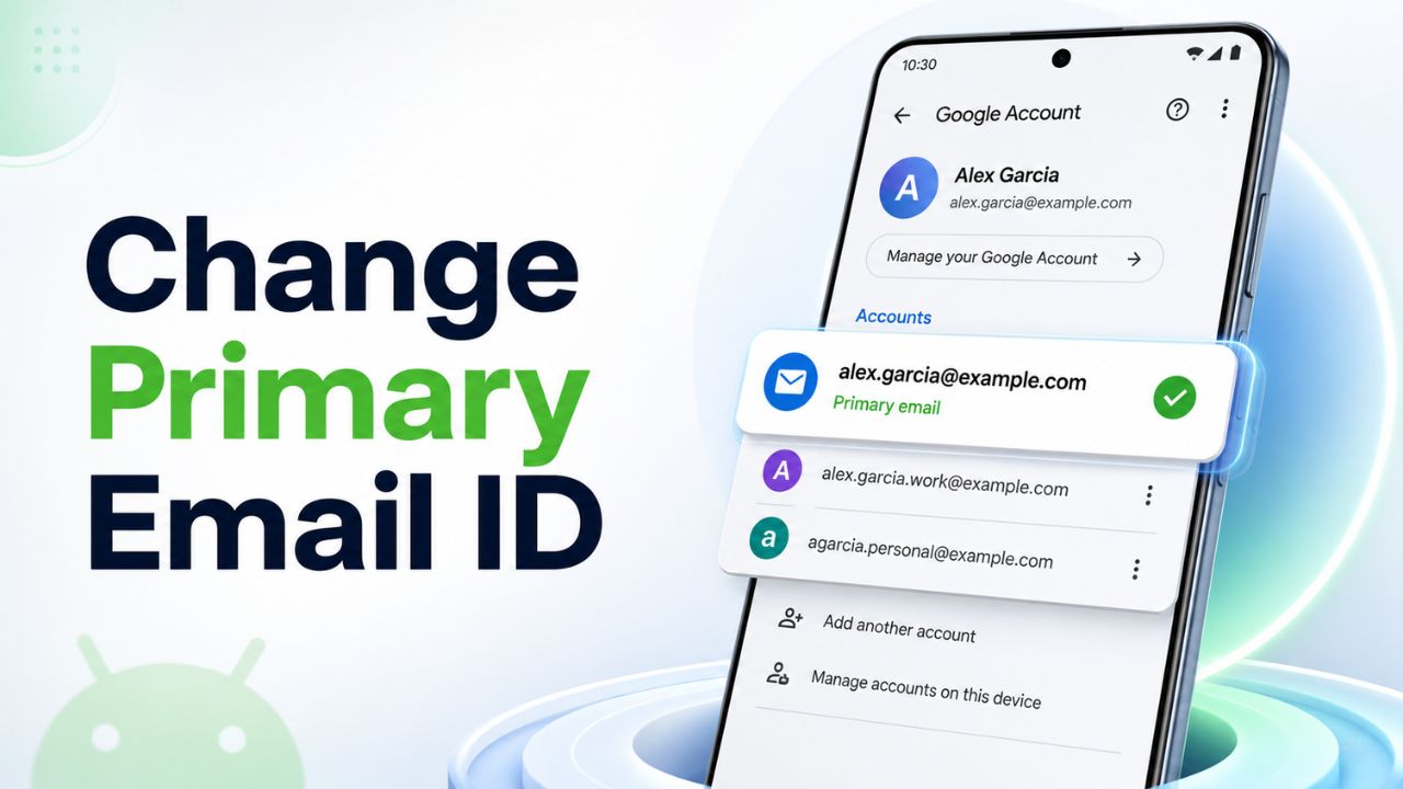 Change Primary Email ID Android Phone