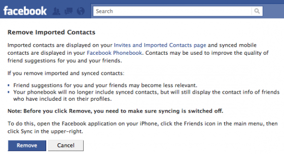 facebook contacts 2