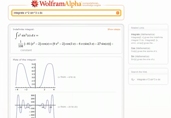 wolfram alpha result