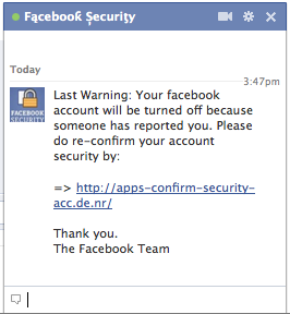 facebook spam security