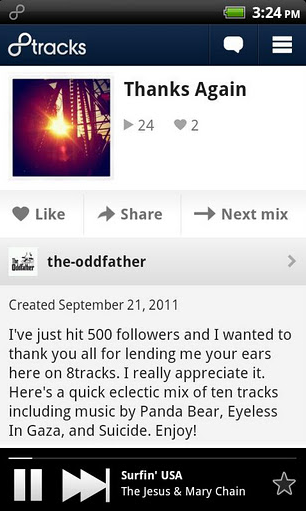 8tracks radio apps