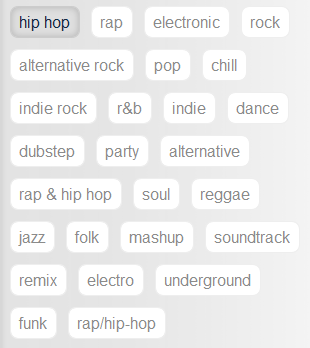 8tracks tags option