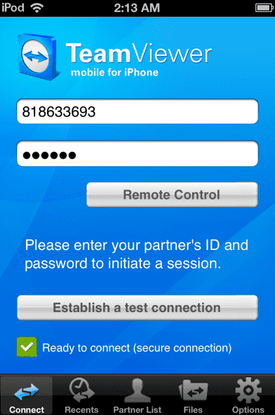 teamviewer iphone