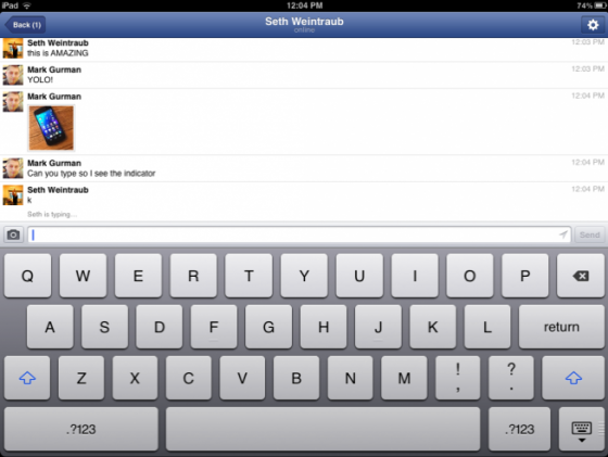 facebook messenger ipad