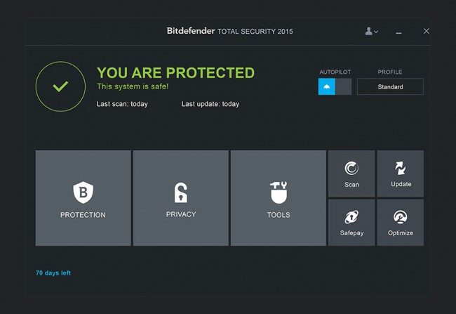 bitdefender control center