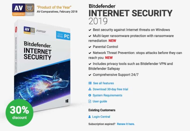 bitdefender internet security discount coupon