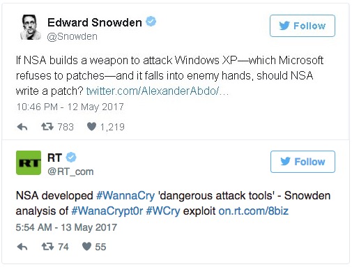 edward snowden wannacry ransomware