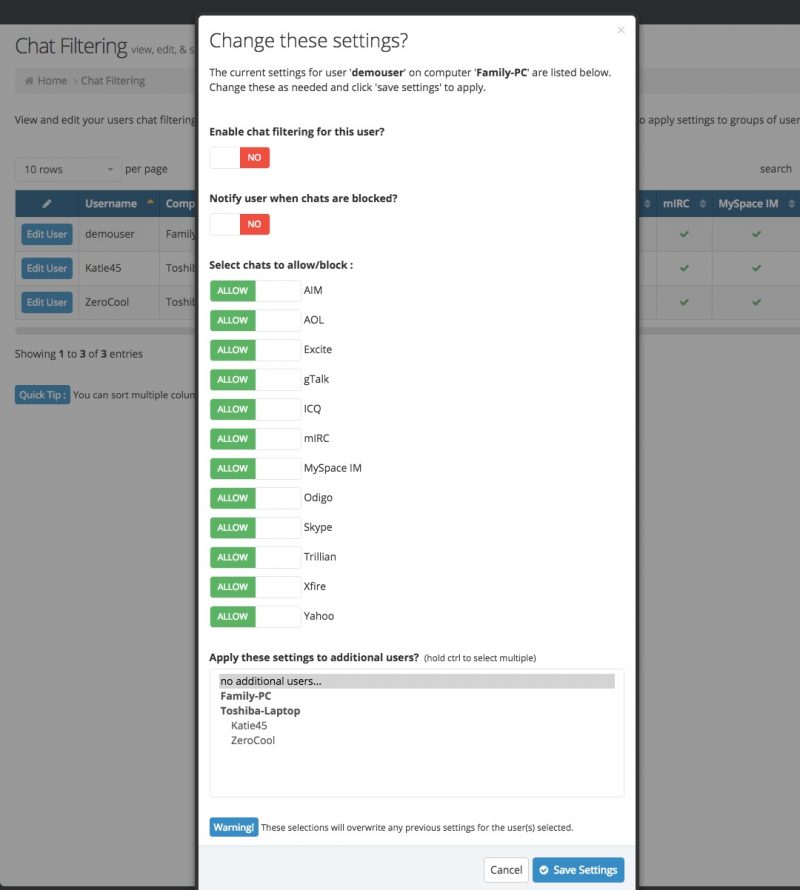 sentrypc content filtering