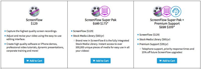 screenflow plans pricing