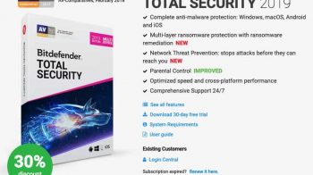 bitdefender total security 2019 discount coupon