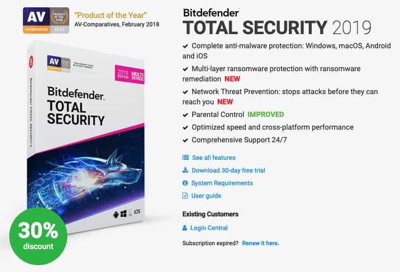 bitdefender 2017 total security don