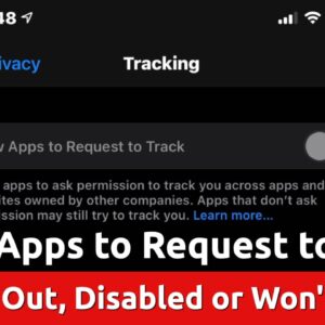 fix allow apps request track iphone greyed disabled wont work