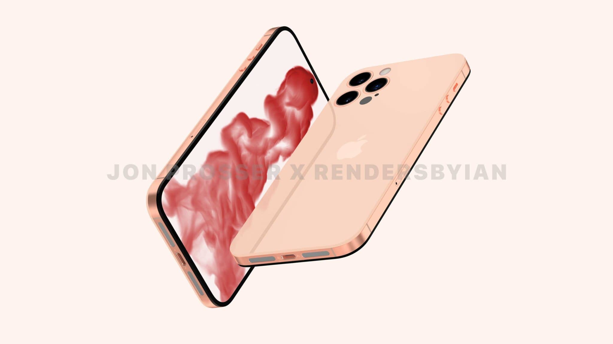 iphone 14 pink gold design