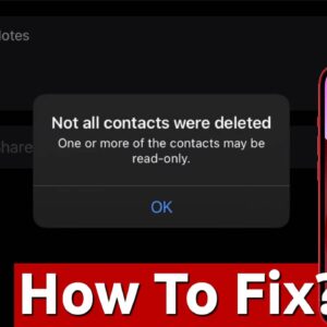 not all contacts were deleted read only iphone