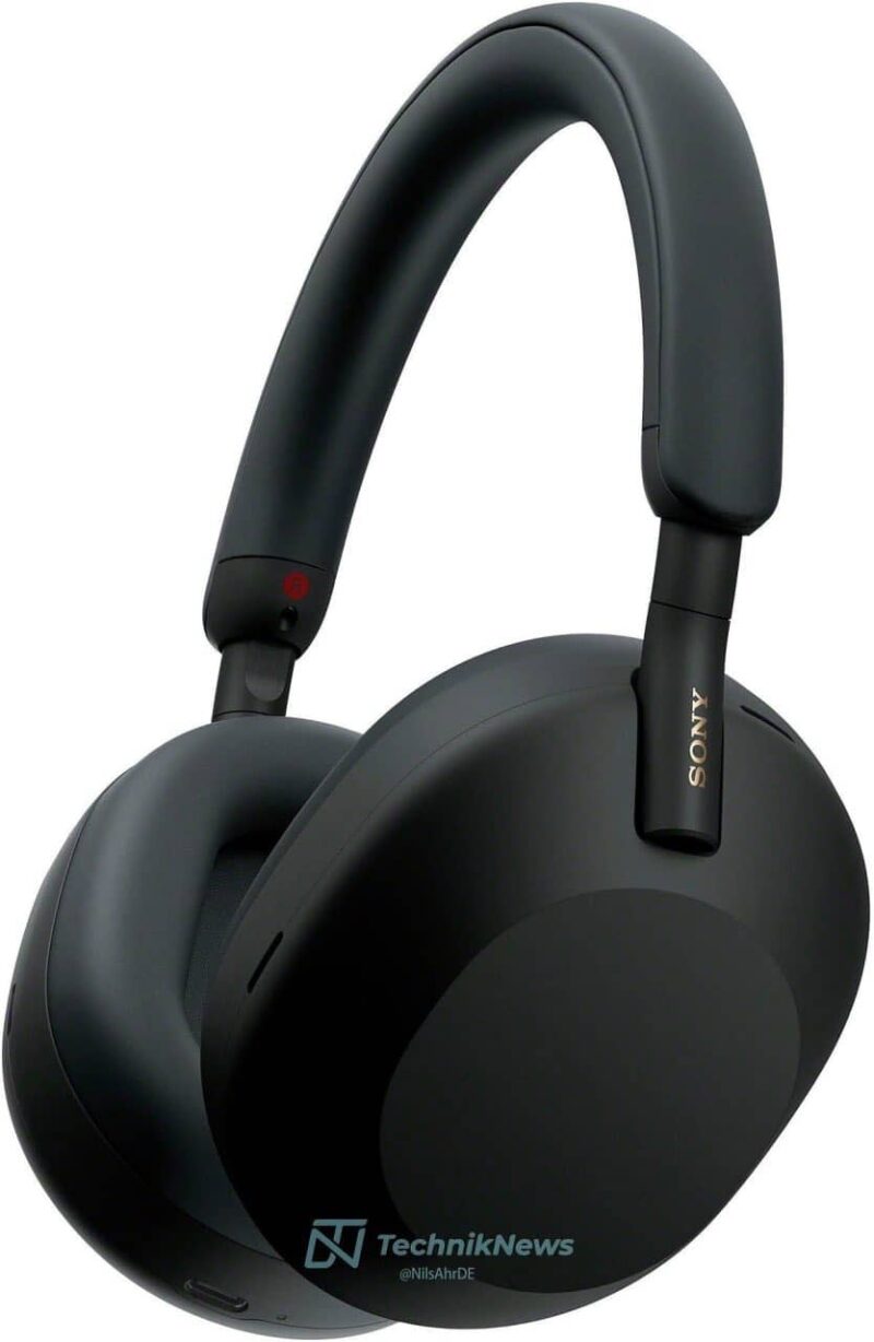 sony xm5 black headphones design leaks
