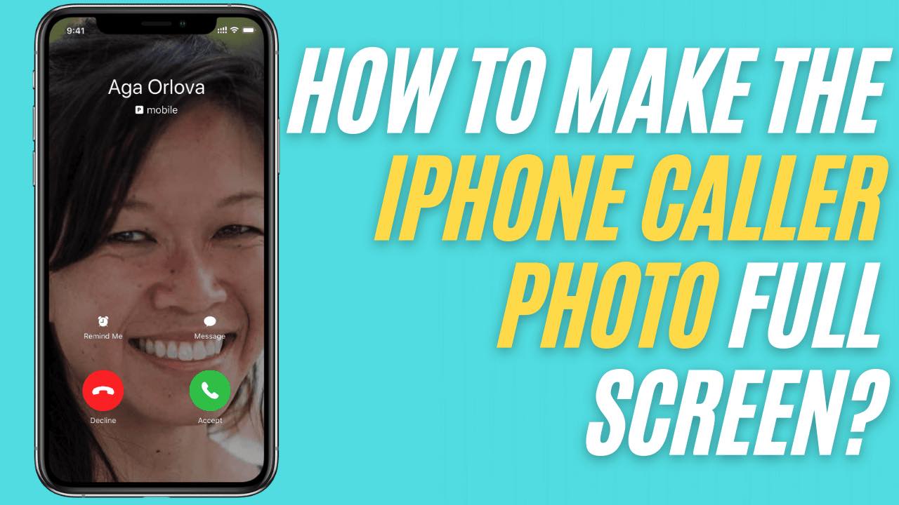 how to make iphone caller photo full screen