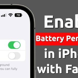 how enable battery percentage iphone face id