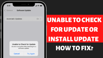 unable check update install update fix iphone