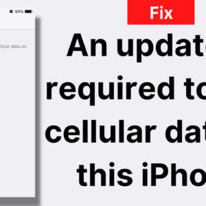 an update required use cellular data iphone