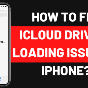 fix icloud drive loading error iphone ipad