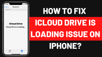 fix icloud drive loading error iphone ipad