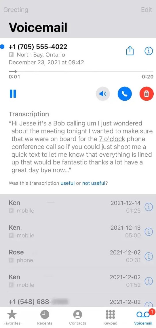 iphone voice mail app