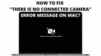 no connected camera error mac