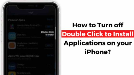 turn off double click install apps iphone