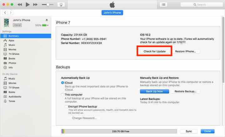 iphone itunes update