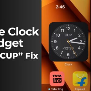 iphone clock widget cup change automatically fix