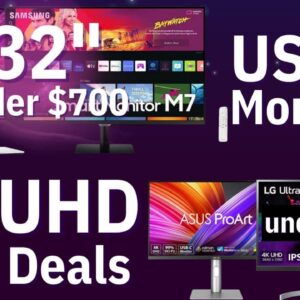 32 Inch and 27 Inch 4K USB C Monitor Deals