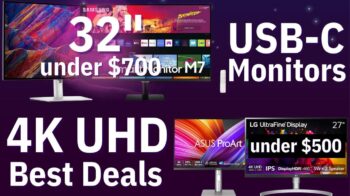 32 Inch and 27 Inch 4K USB C Monitor Deals