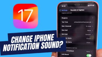 change iphone notification sound app ios 17