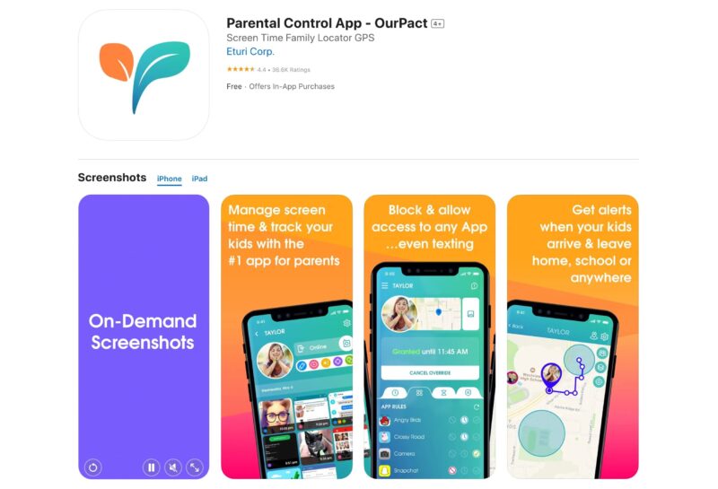 Ourpact Parental Control App for iPhone