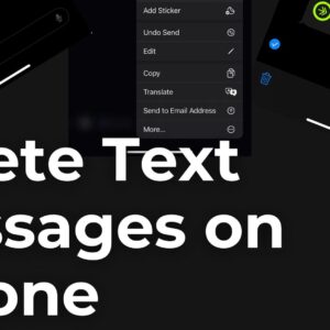 delete text messages iphone both sides
