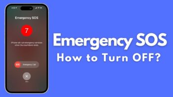 Emergency SOS How to Turn OFF?