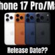 iPhone 17 Pro Max Release Date